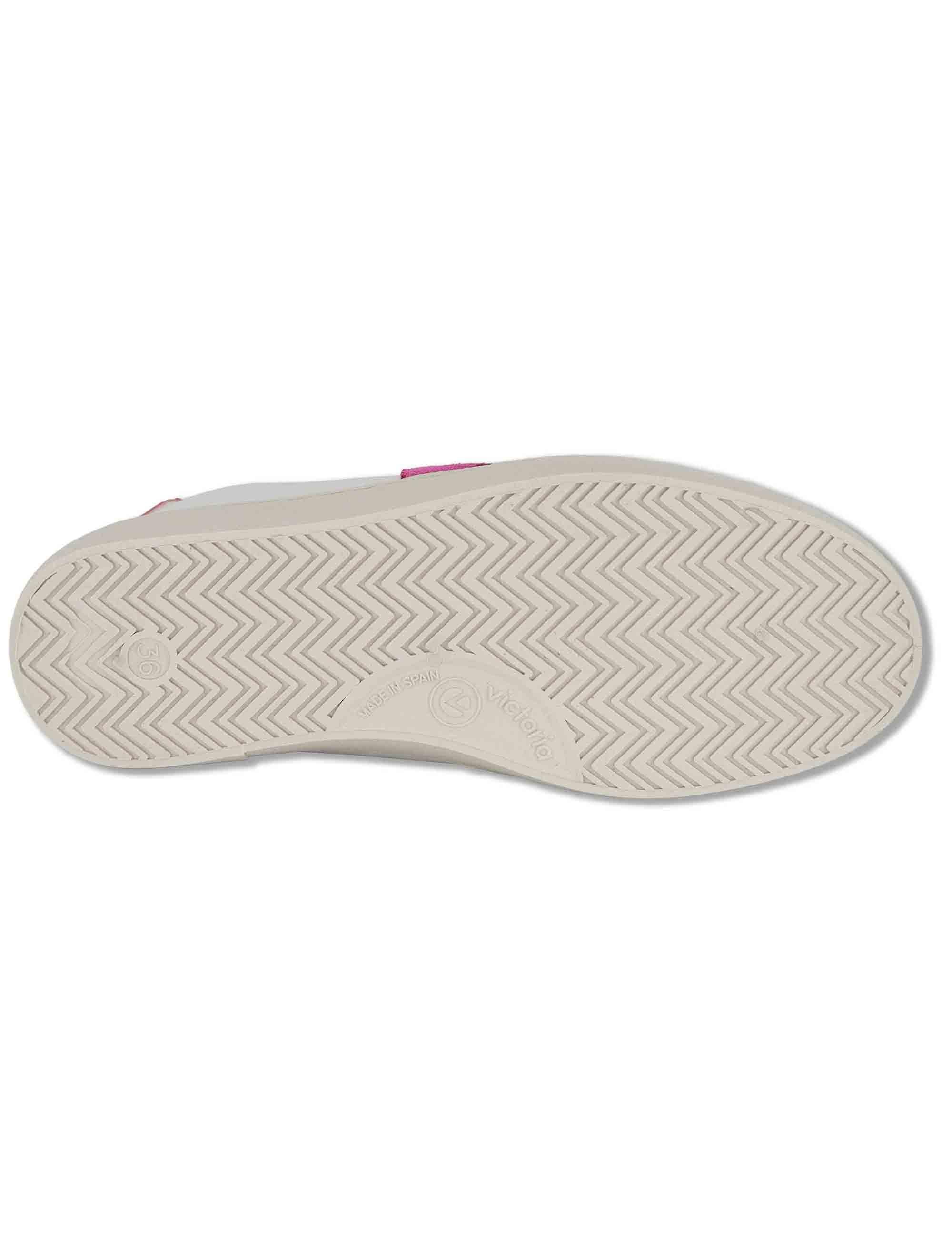 Sneakers donna Berlin in pelle bianca e fuxia 1126184 43_Fucsia Victoria 