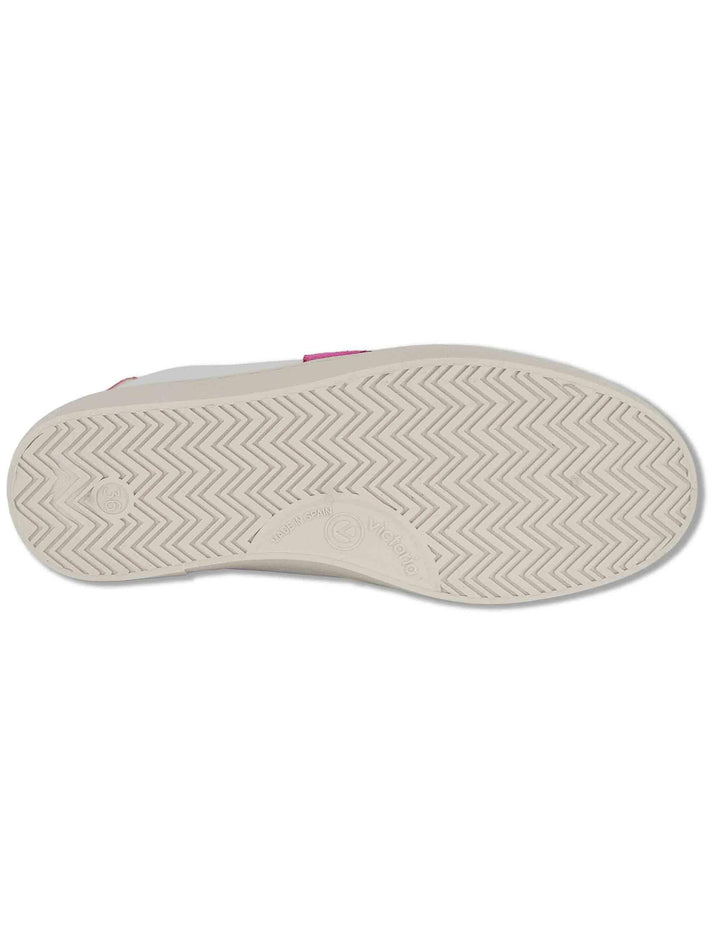 Sneakers donna Berlin in pelle bianca e fuxia 1126184 43_Fucsia Victoria 