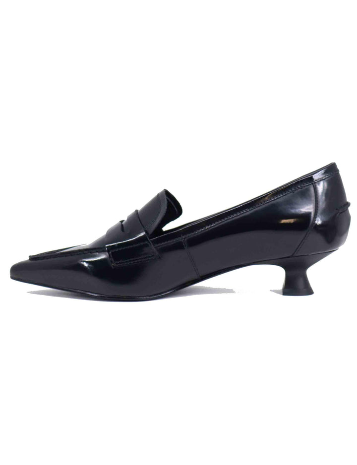 Mocassini donna in pelle nera tacco basso BI0206X 001 Bruno Premi 