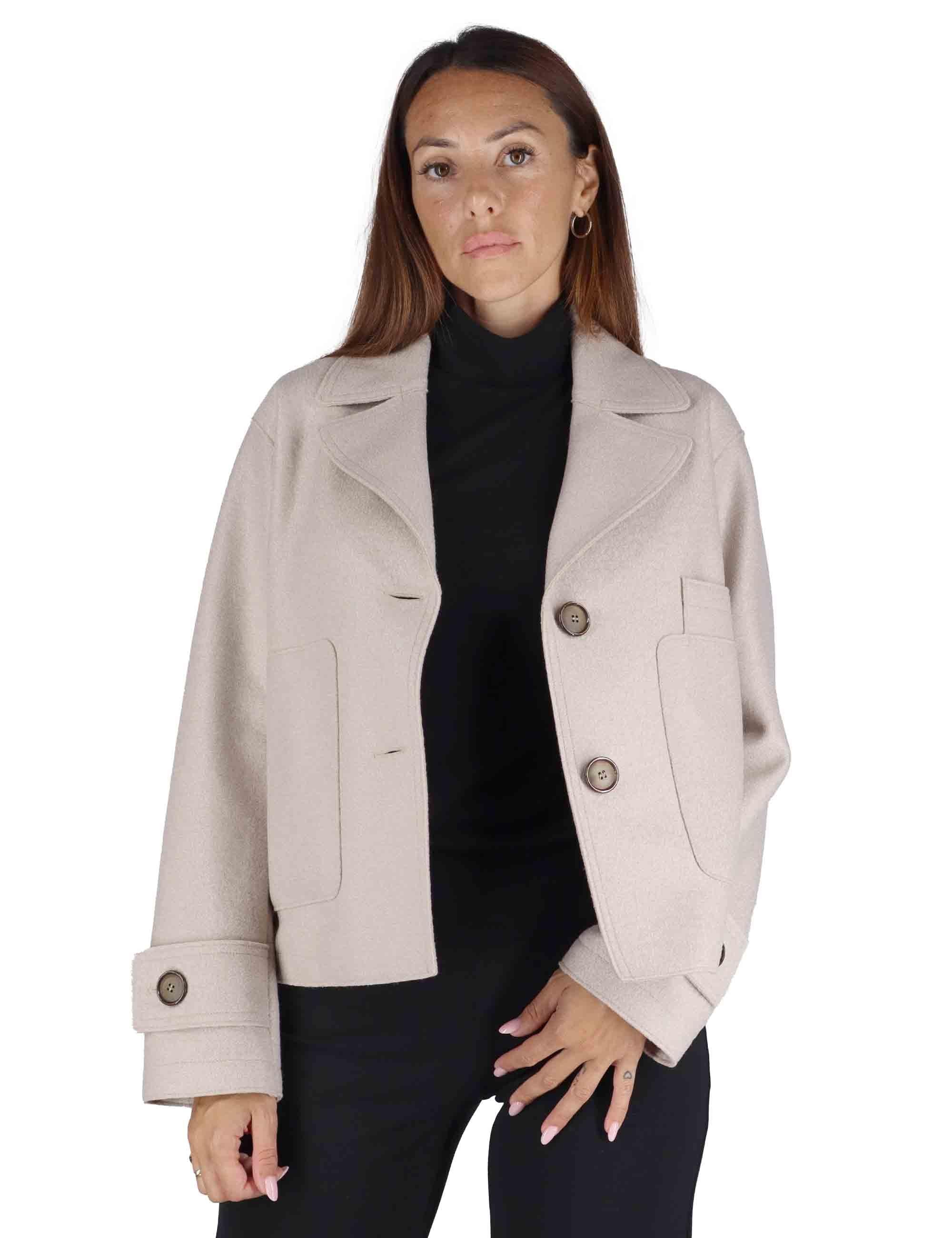 Giubbini Donna Giovane in Lana Off White Ewooluzione 51260010 E082