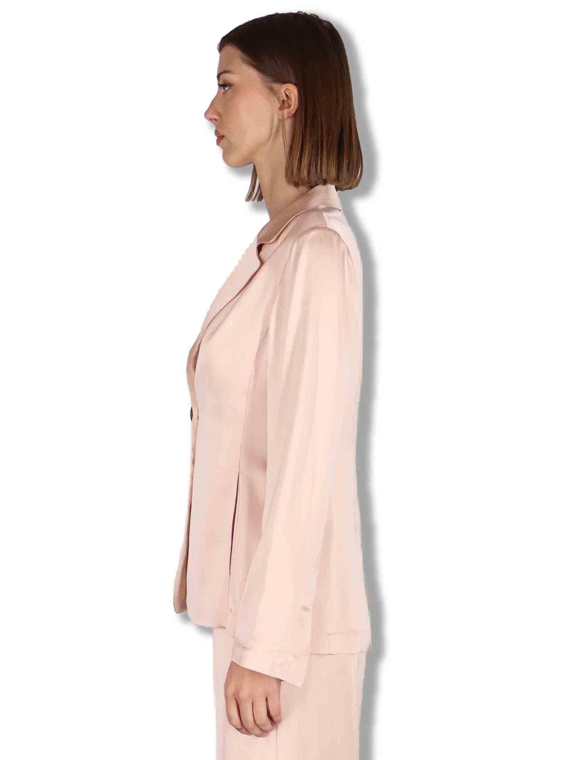 Giacche donna Shiny in cady rosa monopetto JD648250631 32001 Maliparmi 