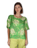 T- Shirt Collection Print in pura seta verde Donna JM559031027 D6096