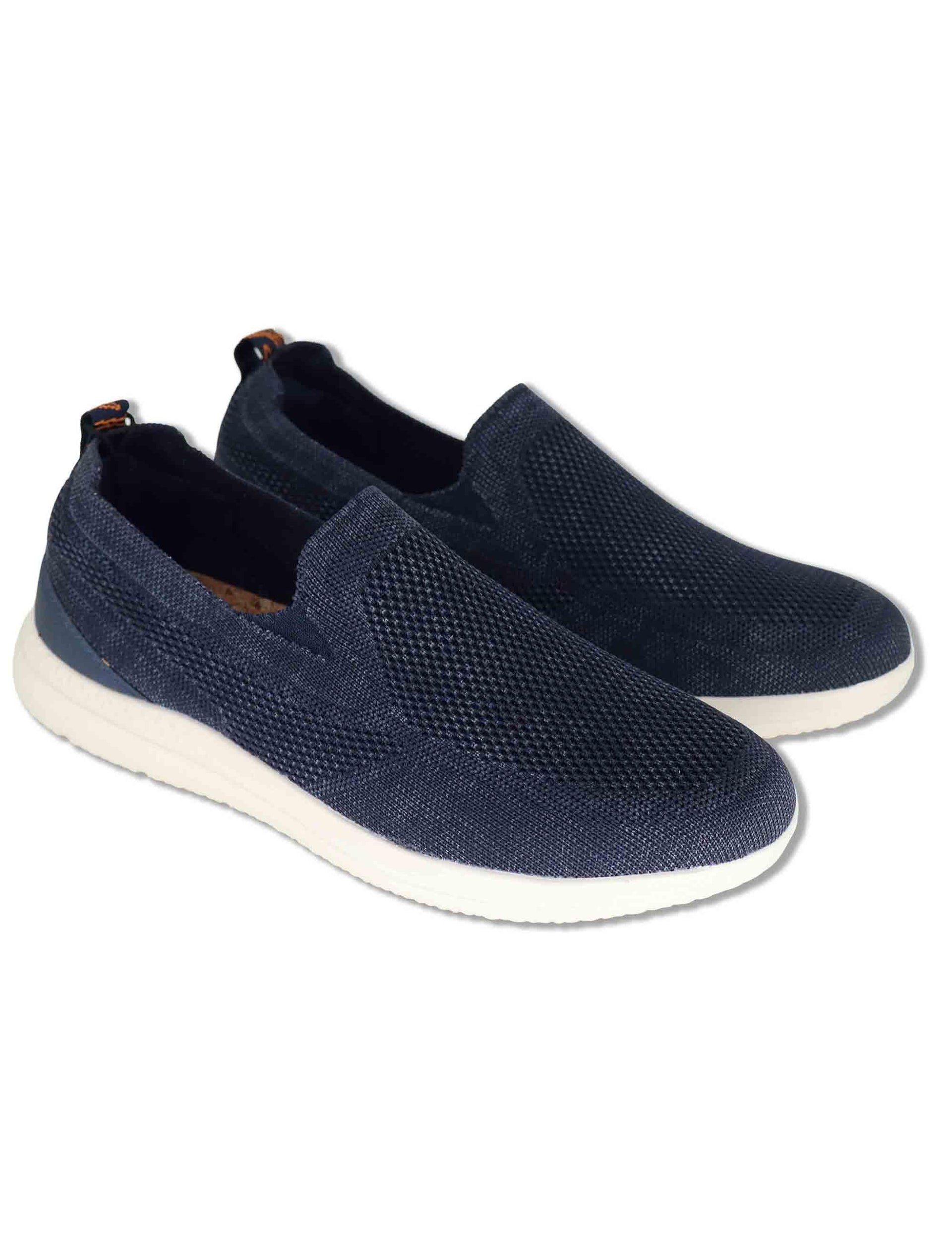 Mocassini uomo Karoo Slip On in tessuto stone washed blu JM61080A 016 Jeep 