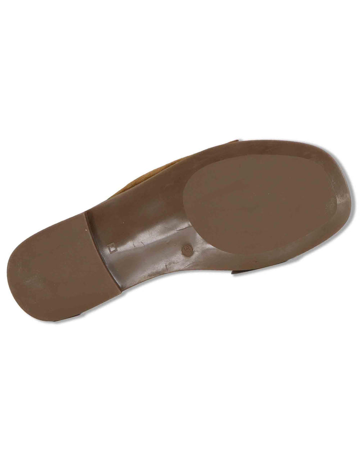Sandali bassi donna infradito in camoscio cuoio con anello SP262050 014 Spatarella 