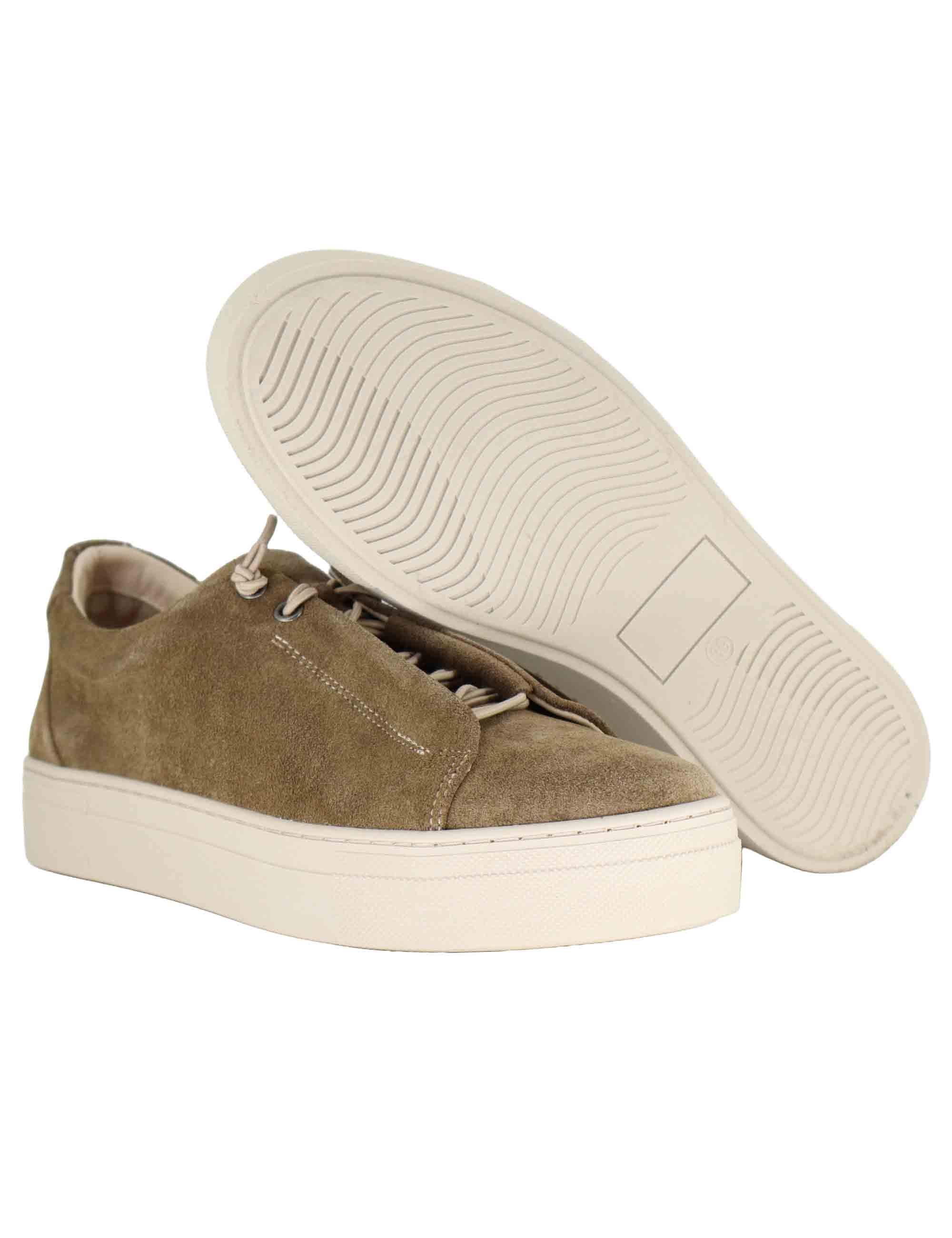 Sneakers donna in camsocio visone SP56602 072 Spatarella 