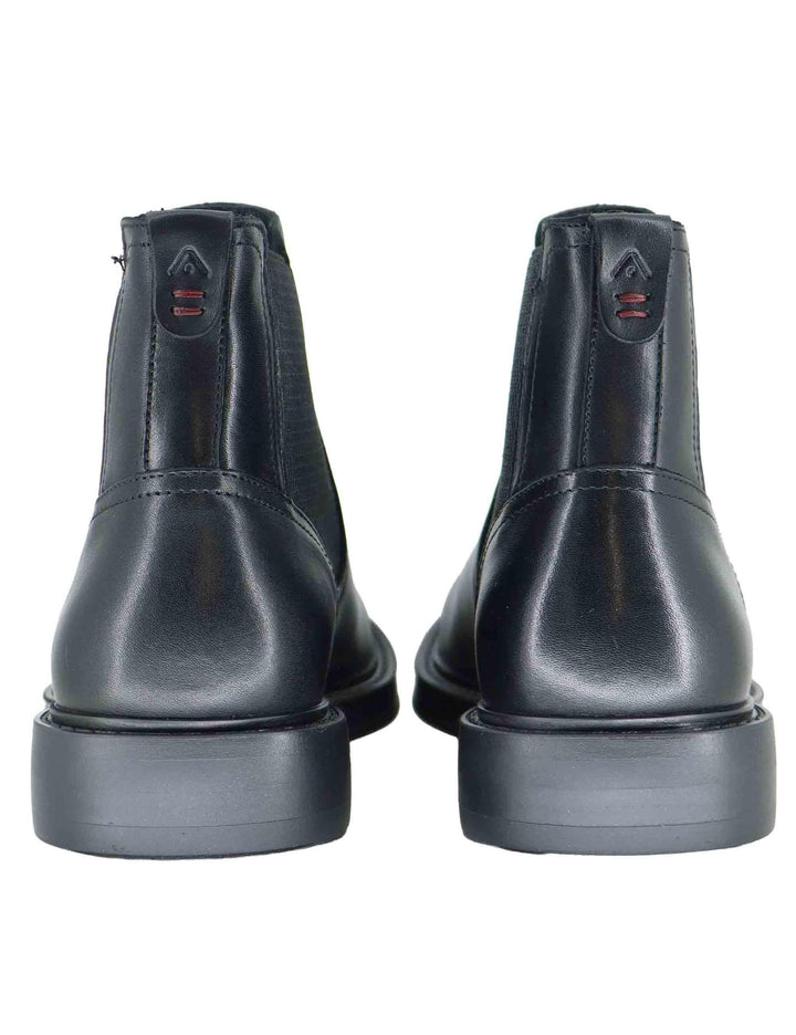 Stivaletti uomo in pelle nera con suola in gomma 14052 6583AM.1 Ambitious 