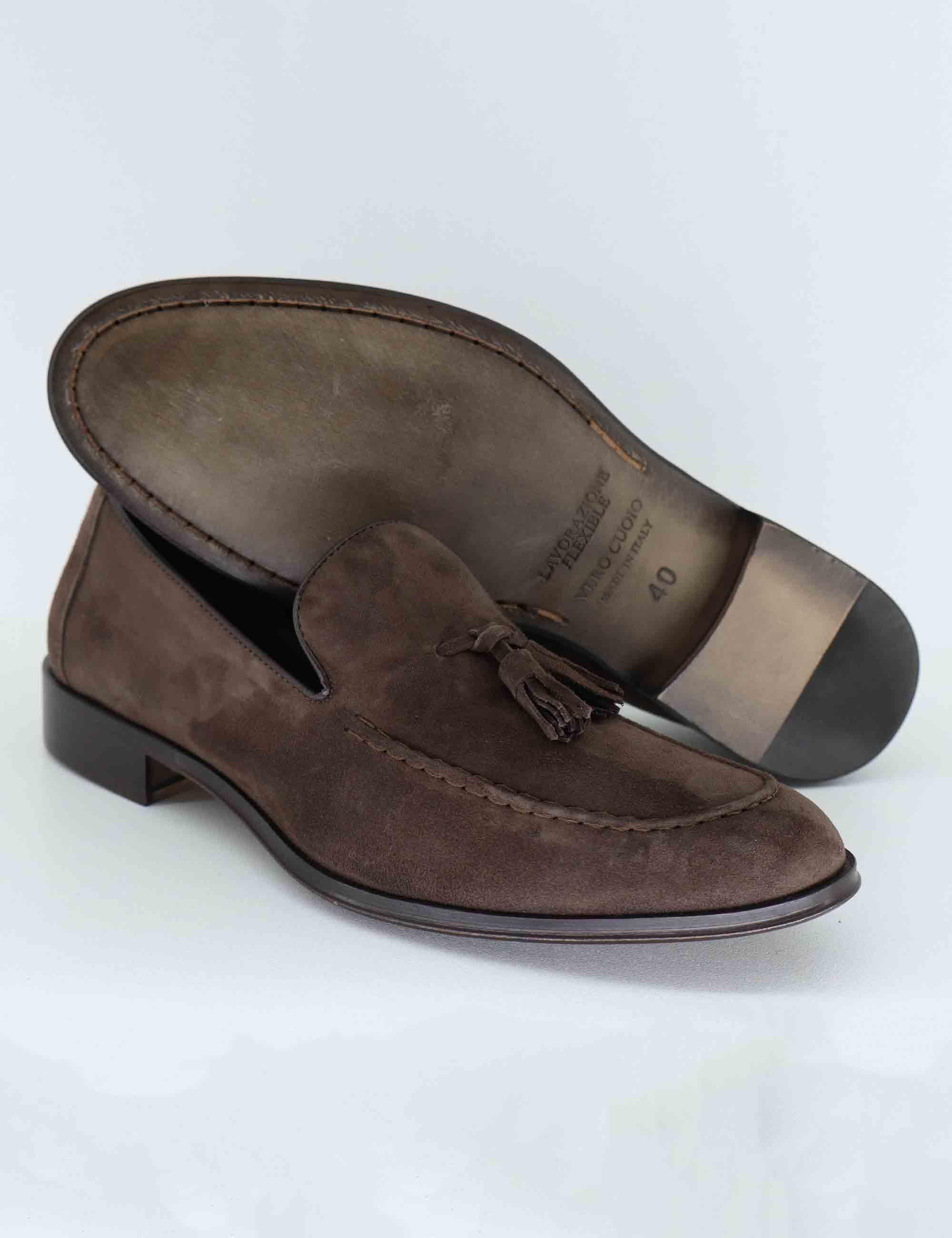 Mocassini uomo in camoscio testa di moro SP6486 014 Spatarella 