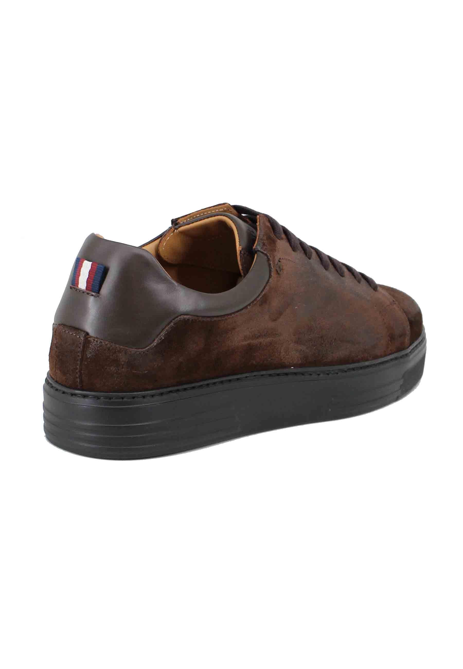 Sneakers uomo in pelle e camoscio testa di moro SON 400 013 Rogal's 