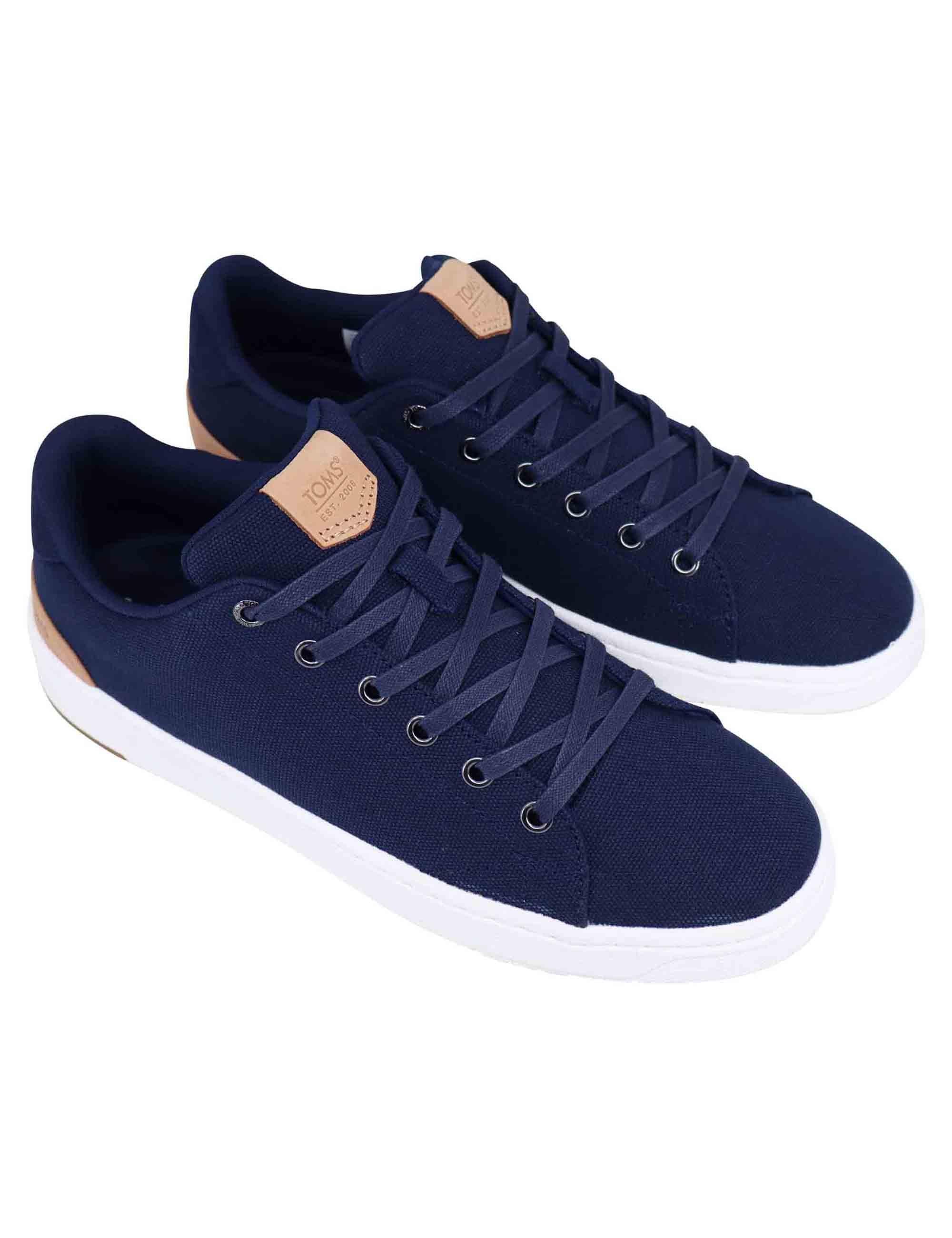 Sneakers uomo in tessuto blu 10016335 410 Toms 
