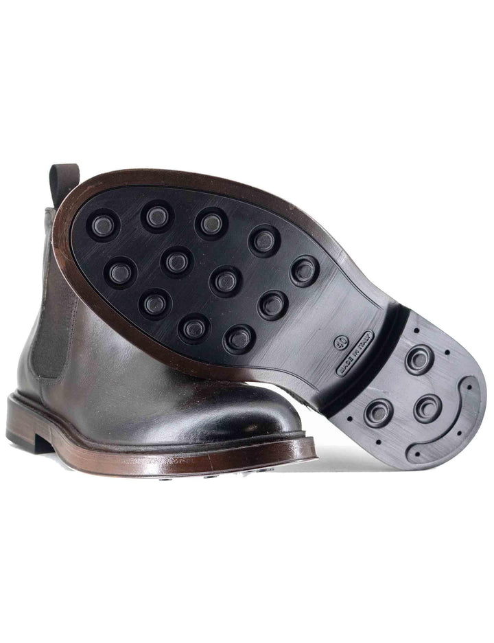 Stivaletti uomo beatles in pelle marrone con elestici in tinta e suola in gomma SP2052L 014 Spatarella 