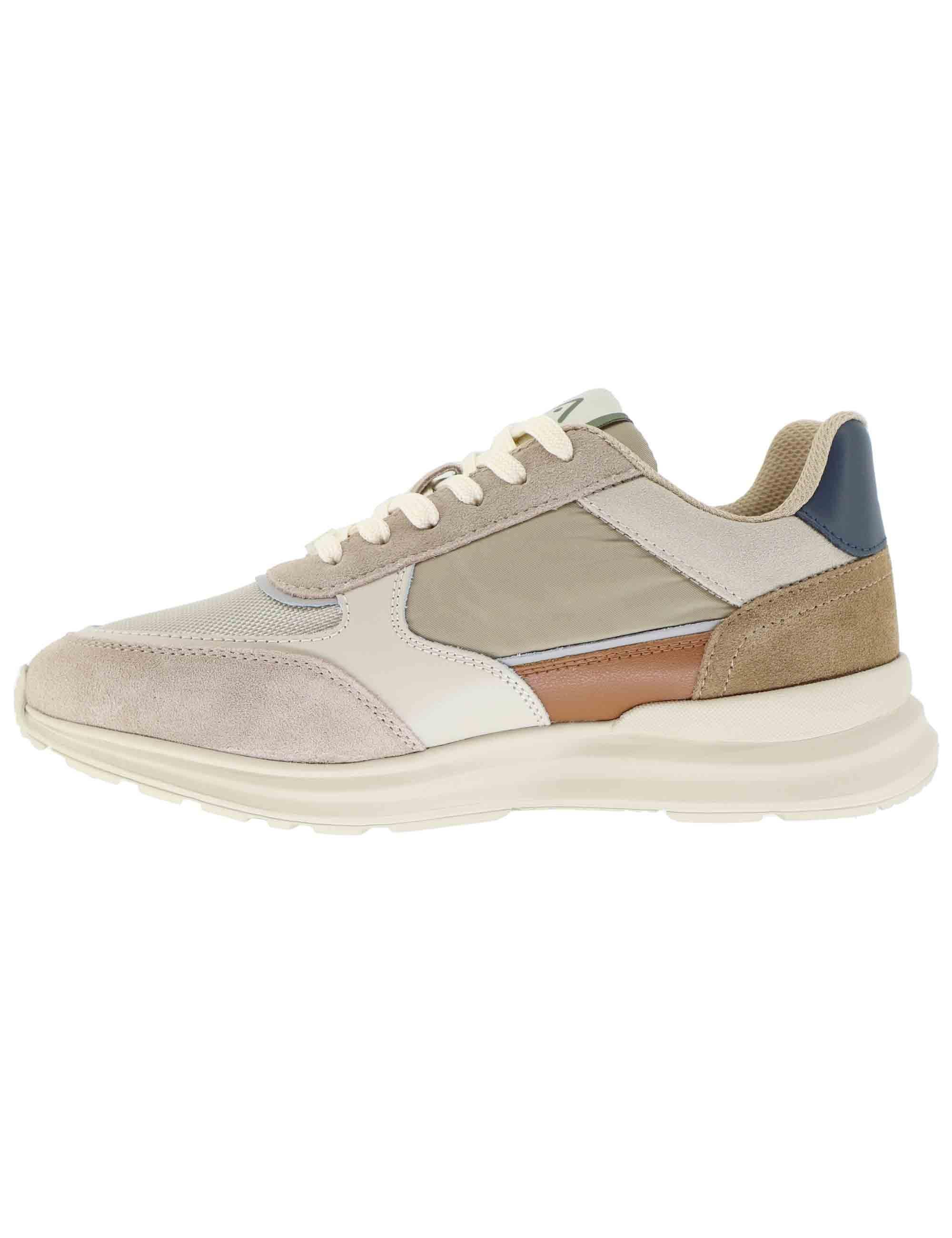 Sneakers uomo Arrow in pelle e tessuto taupe 13571E 1973AM Ambitious 