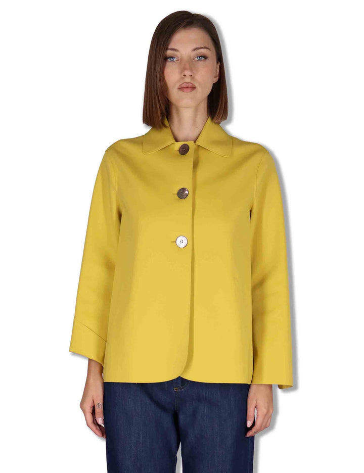 Giacche donna monopetto Angelico in tessuto stretch giallo 50260010 091 Ewooluzione 