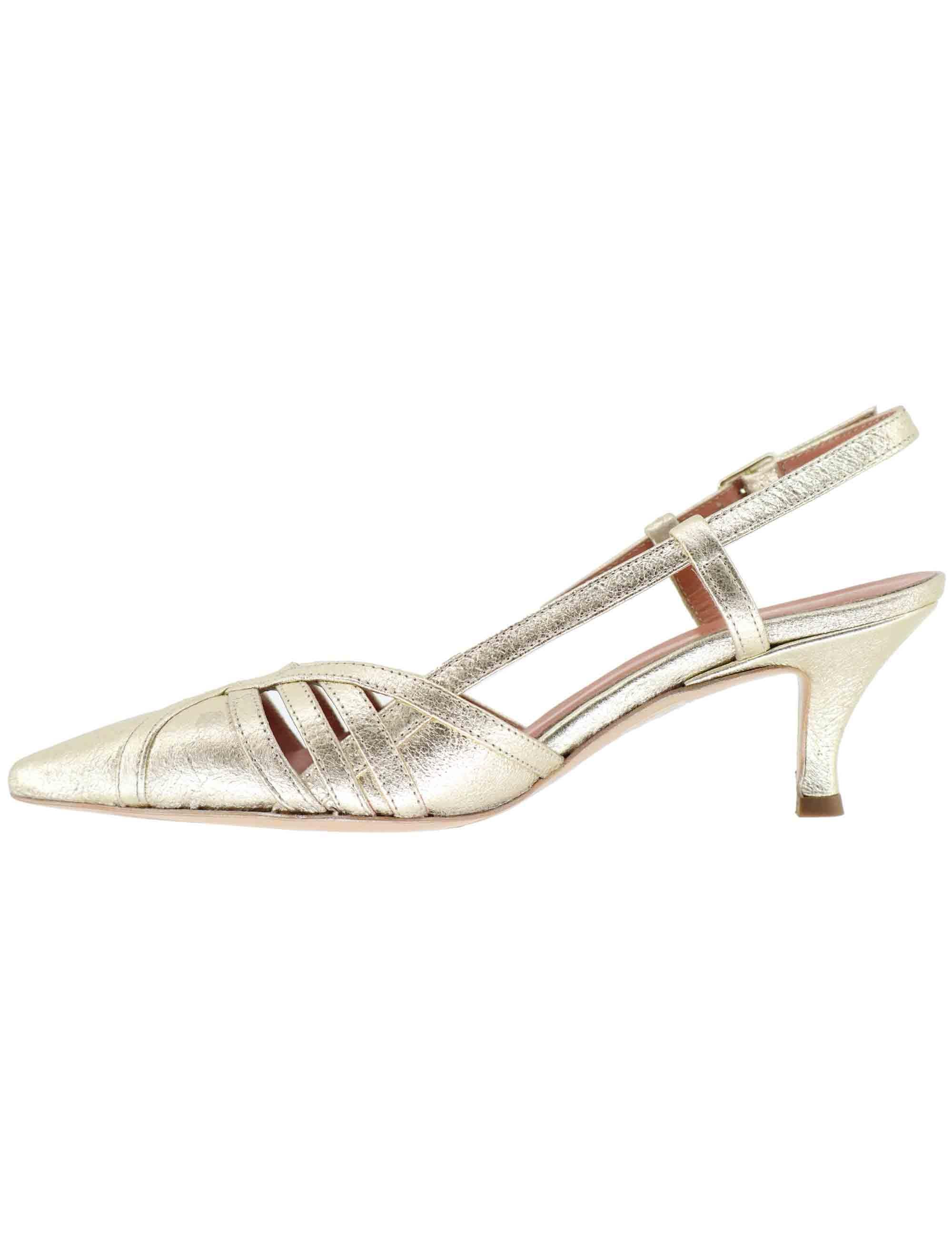 Slingback donna in pelle platino 8820R 077 Les Venues 