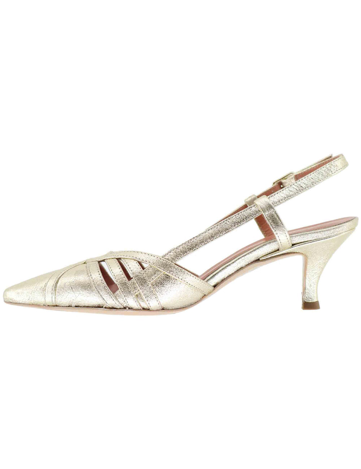 Slingback donna in pelle platino 8820R 077 Les Venues 