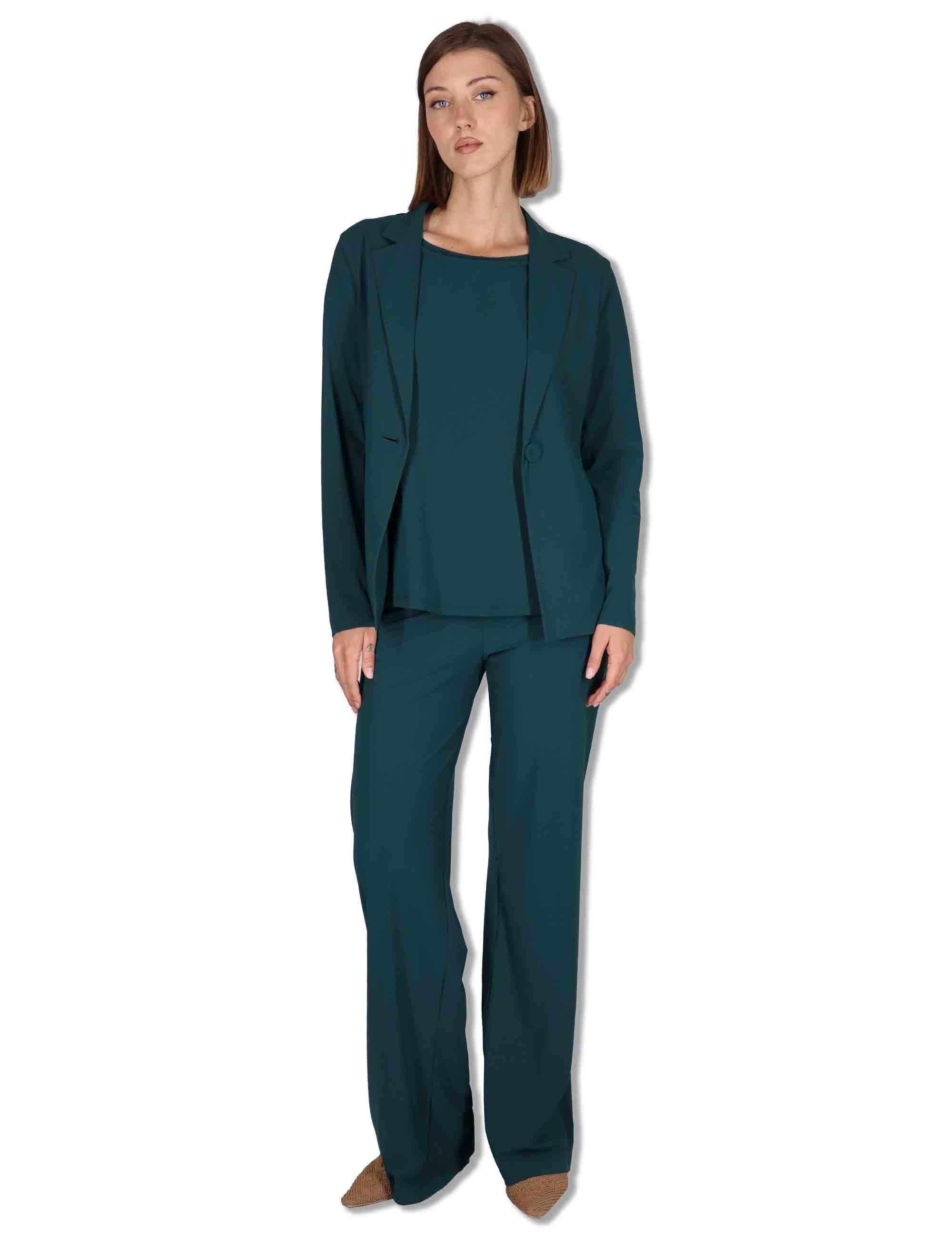Giacche donna Soft in jersey verde monocolore JD646570210 60050 Maliparmi 