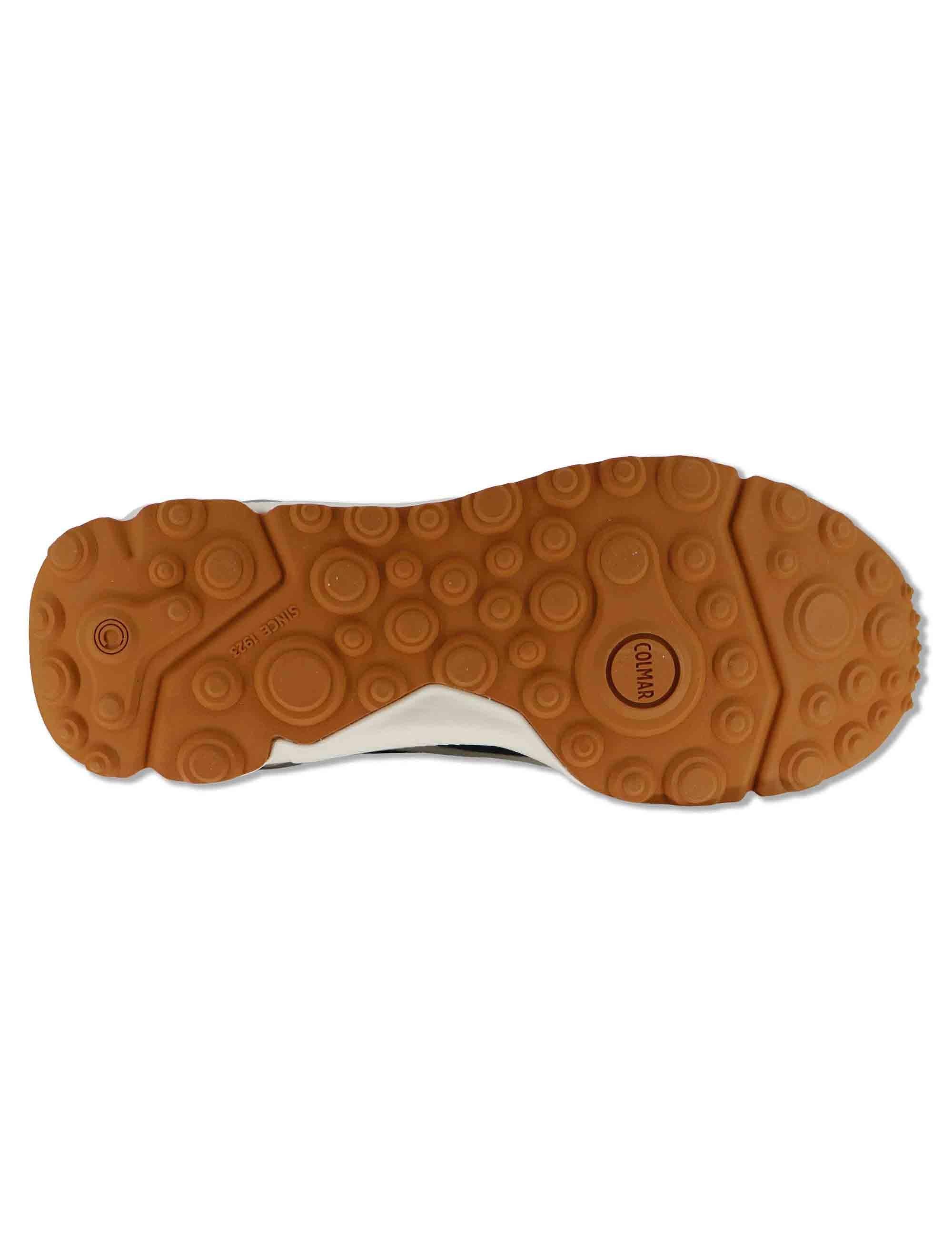 Sneakers uomo in pelle e tessuto blu con suola alta GARNER 023 Colmar 