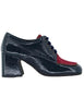 Women's Two-Tone Blue Leather Lace-Ups 5115Z 016