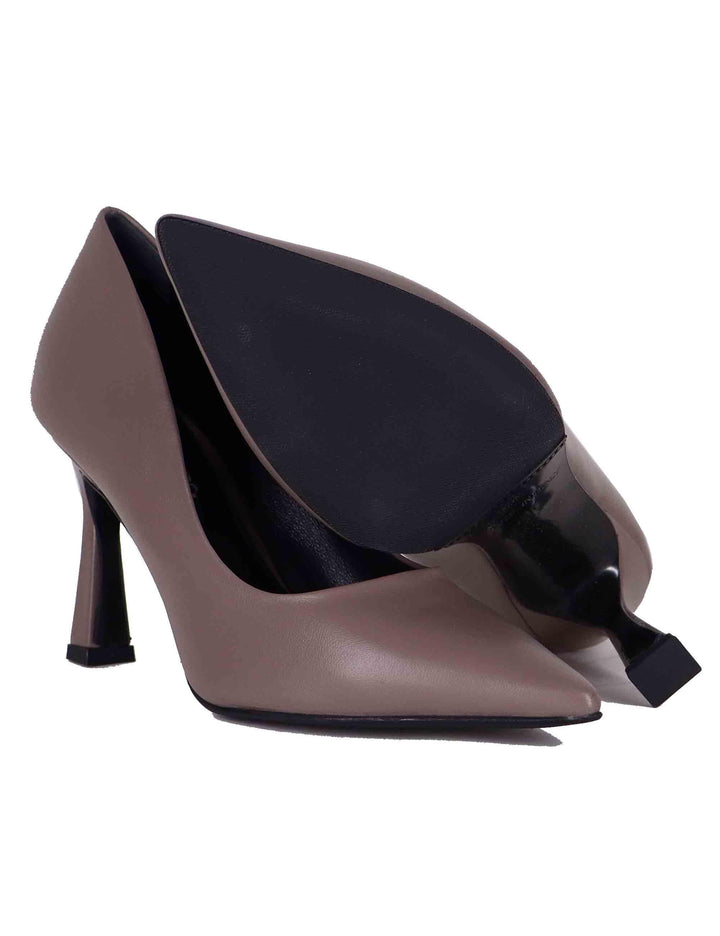 Decollete donna in pelle grigia con tacco alto A 94 029 Tattoo 