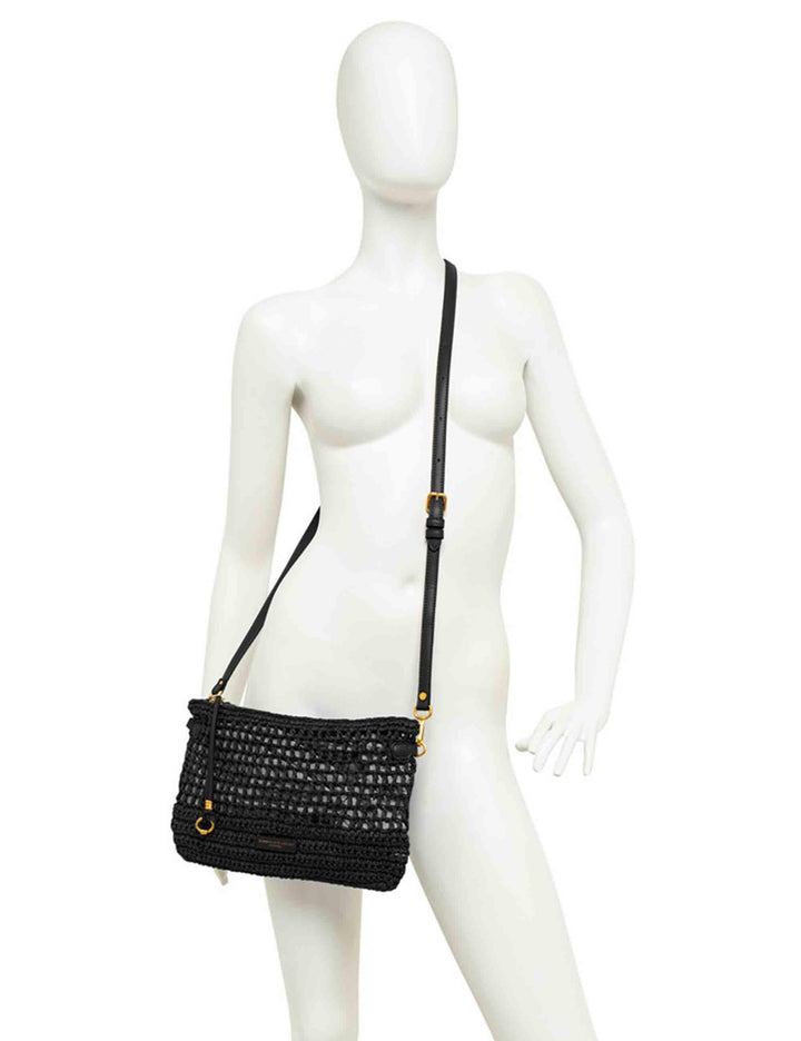 Borse donna Nefeli in rafia naturale con tracolla in pelle in tono removibile BS11950 COMM STR-CRCH 850 Gianni Chiarini 