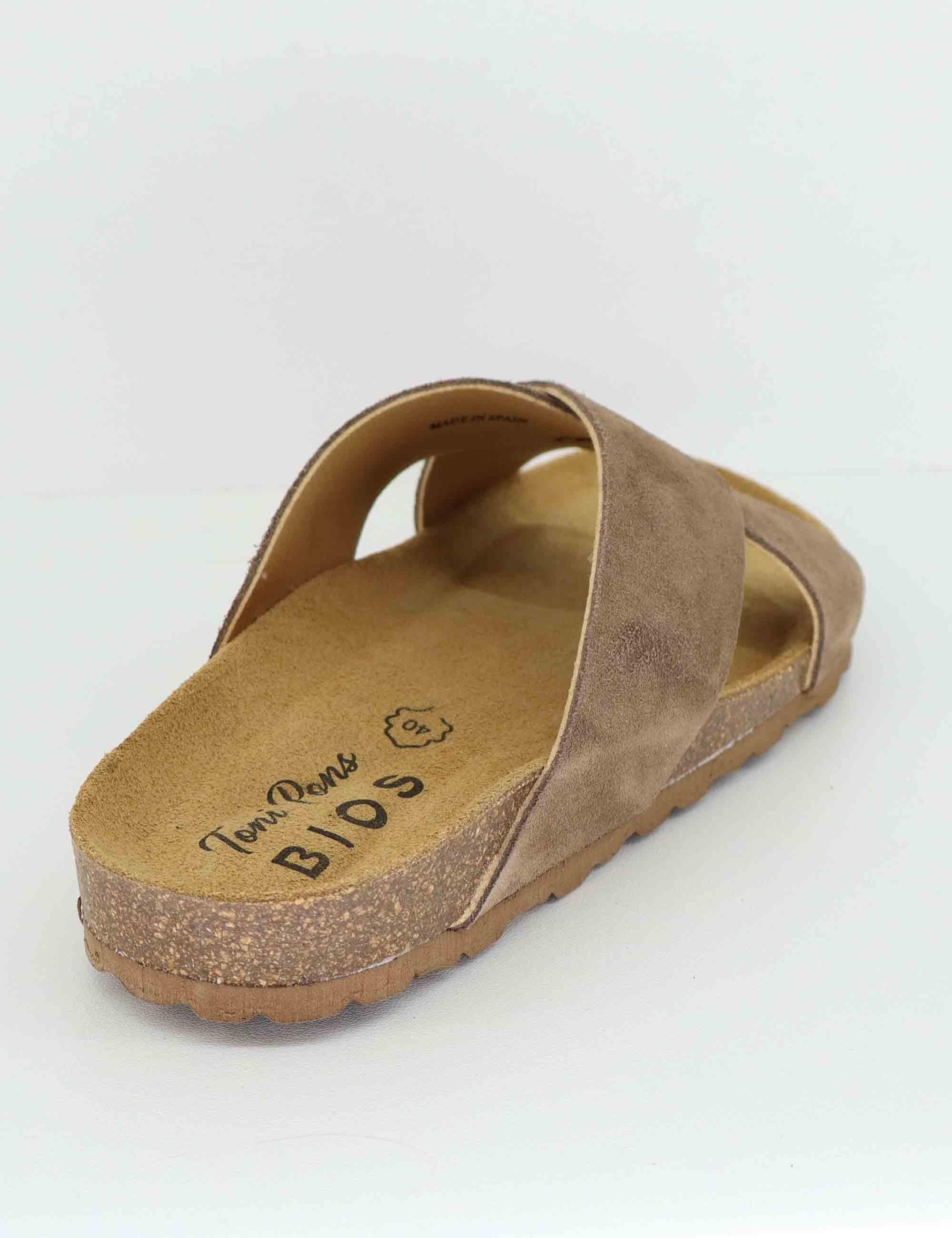 Sandali uomo in camsocio taupe con fussbett Gol Taupe Toni Pons 