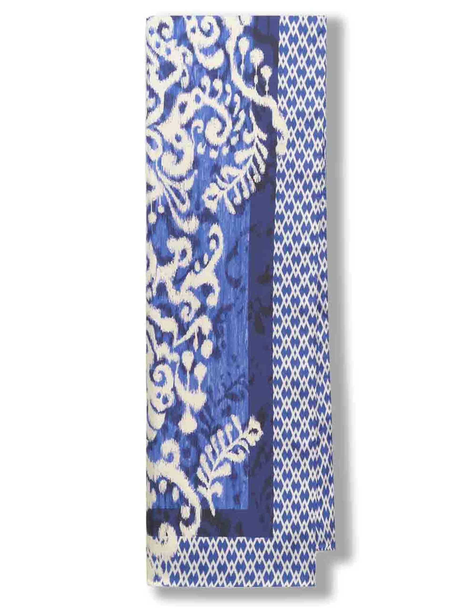 Stole donna Collection Print in seta blu a fantasia IB034131032 E8001 Maliparmi 