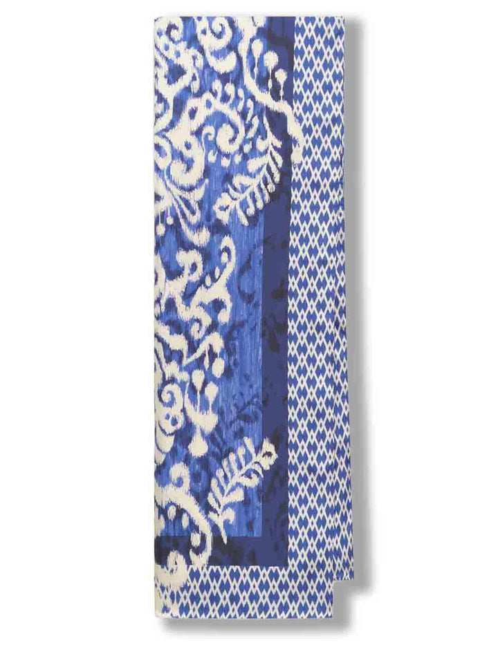 Stole donna Collection Print in seta blu a fantasia IB034131032 E8001 Maliparmi 