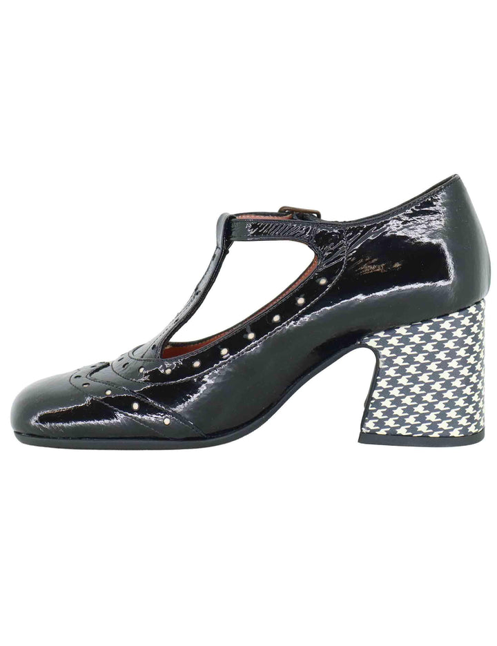 Decollete donna Mery Jane in vernice nera con impunture 5133Z 001 Les Venues 