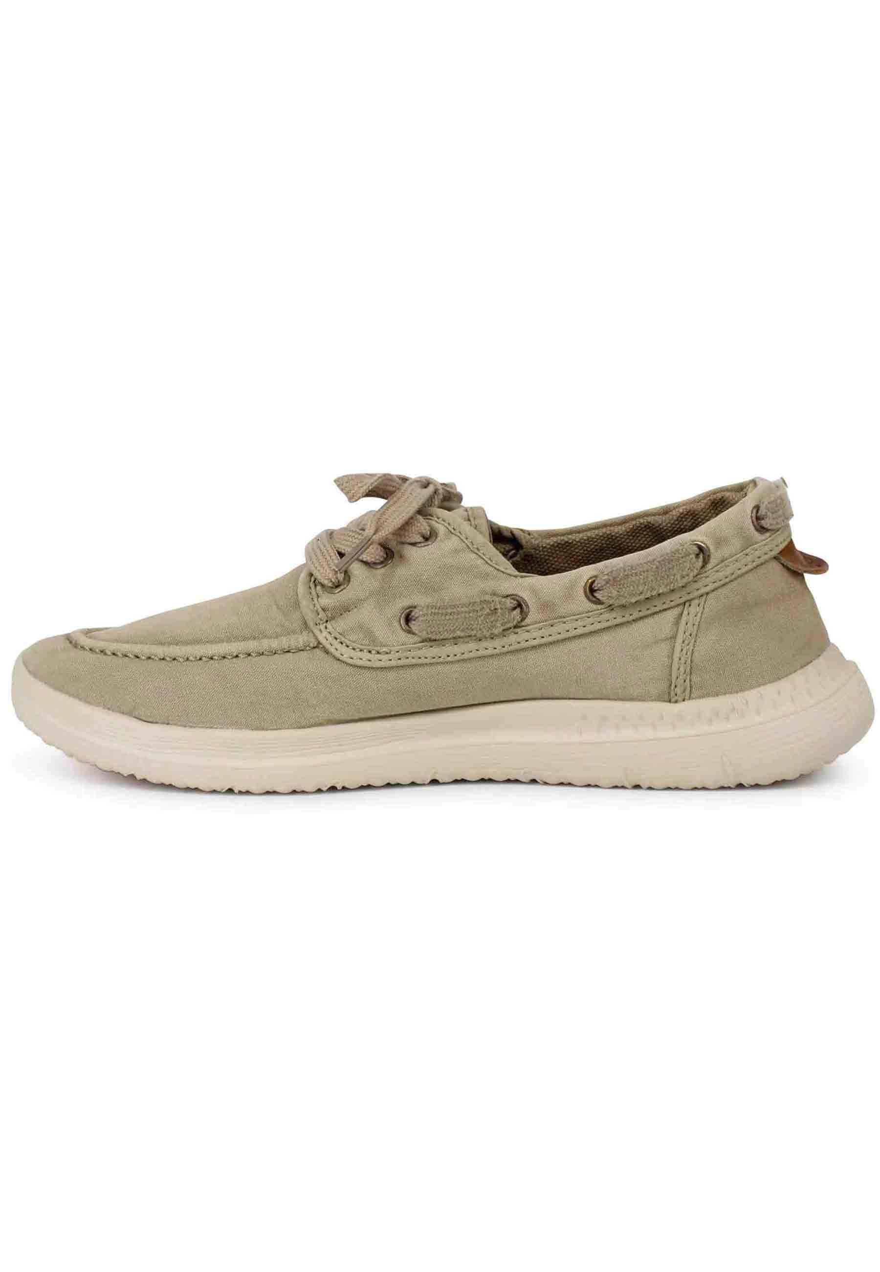 Sneakers uomo Kona Boat in tessuto sabbia con suola in gomma ultra leggera WM31180A 025 Wrangler 