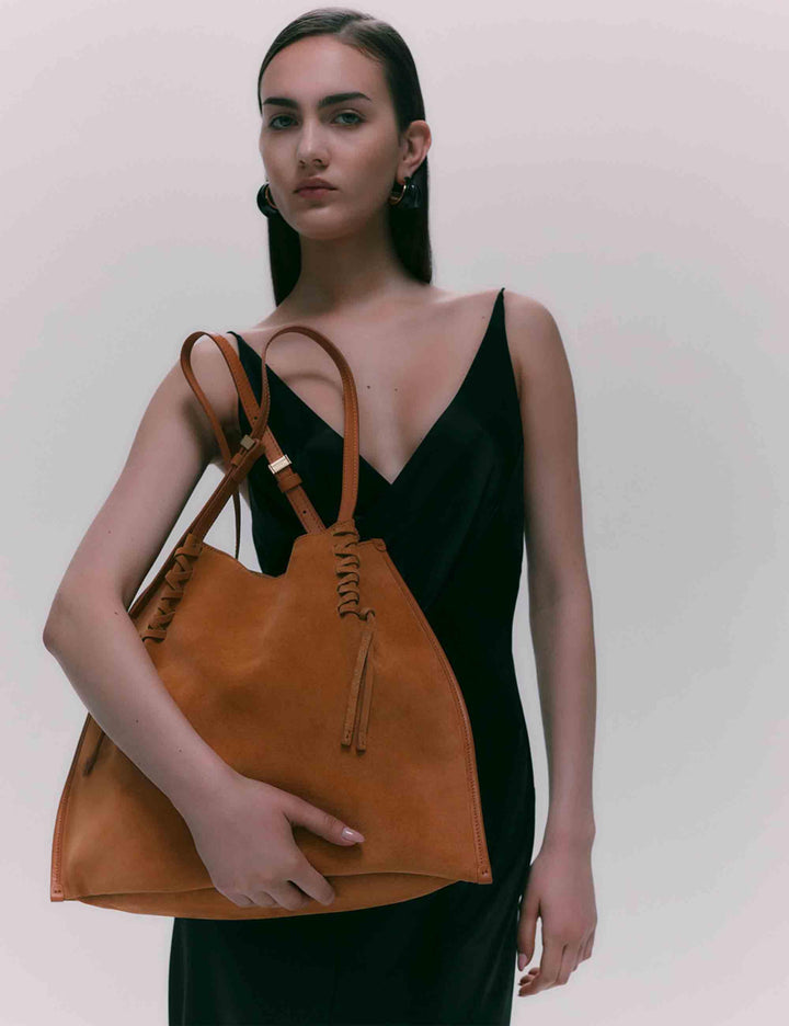 Borse donna Dory in camoscio cuoio con doppi manici BS11307 13956 CM-PL Gianni Chiarini 