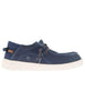 Men's blue fabric lace-ups with rubber sole JM51030A 100