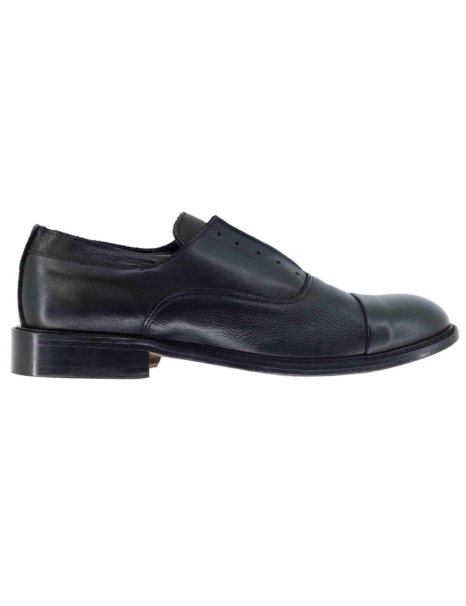 Stringate uomo in pelle nera con suola cucita SP1715P 001 Spatarella 