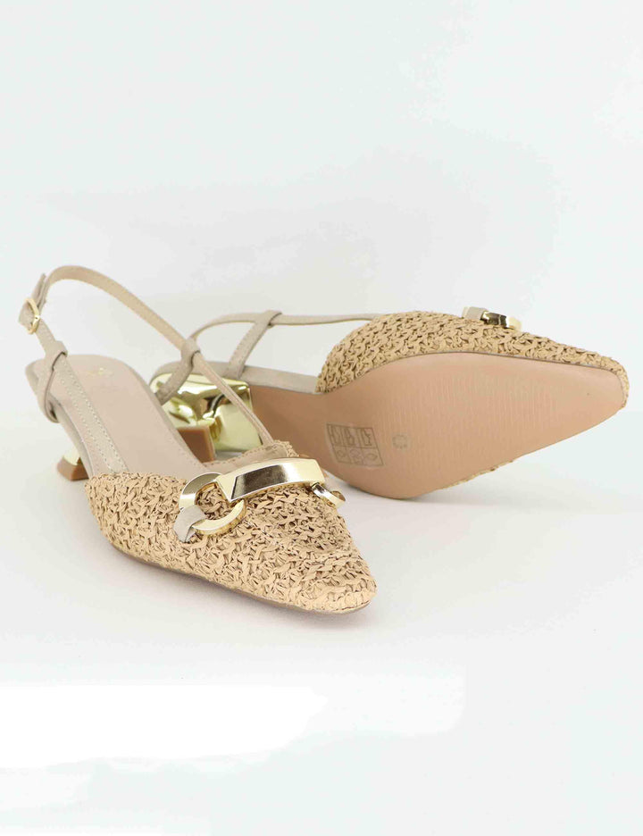 Slingback donna in rafia naturale con tacco basso U470013327K6 24T01-2 Exe 
