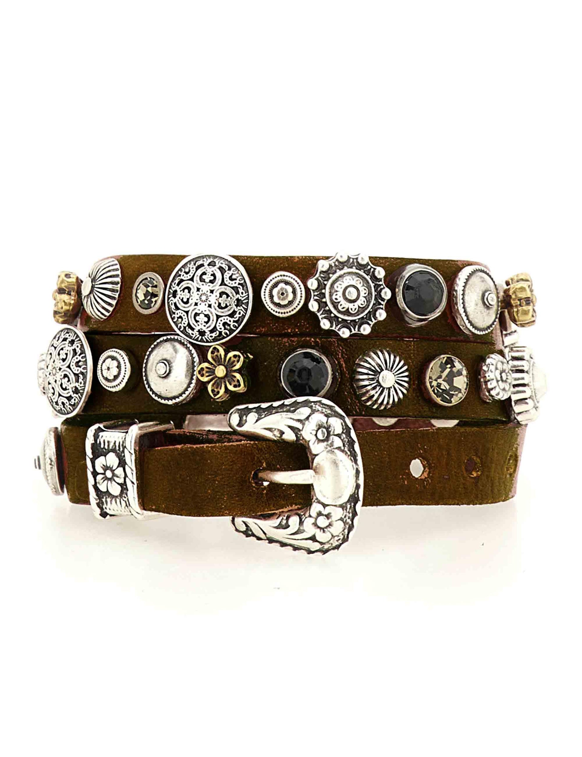 Bracciali donna in pelle grigia triplo giro C043160ND X2876 C0501 Campomaggi 