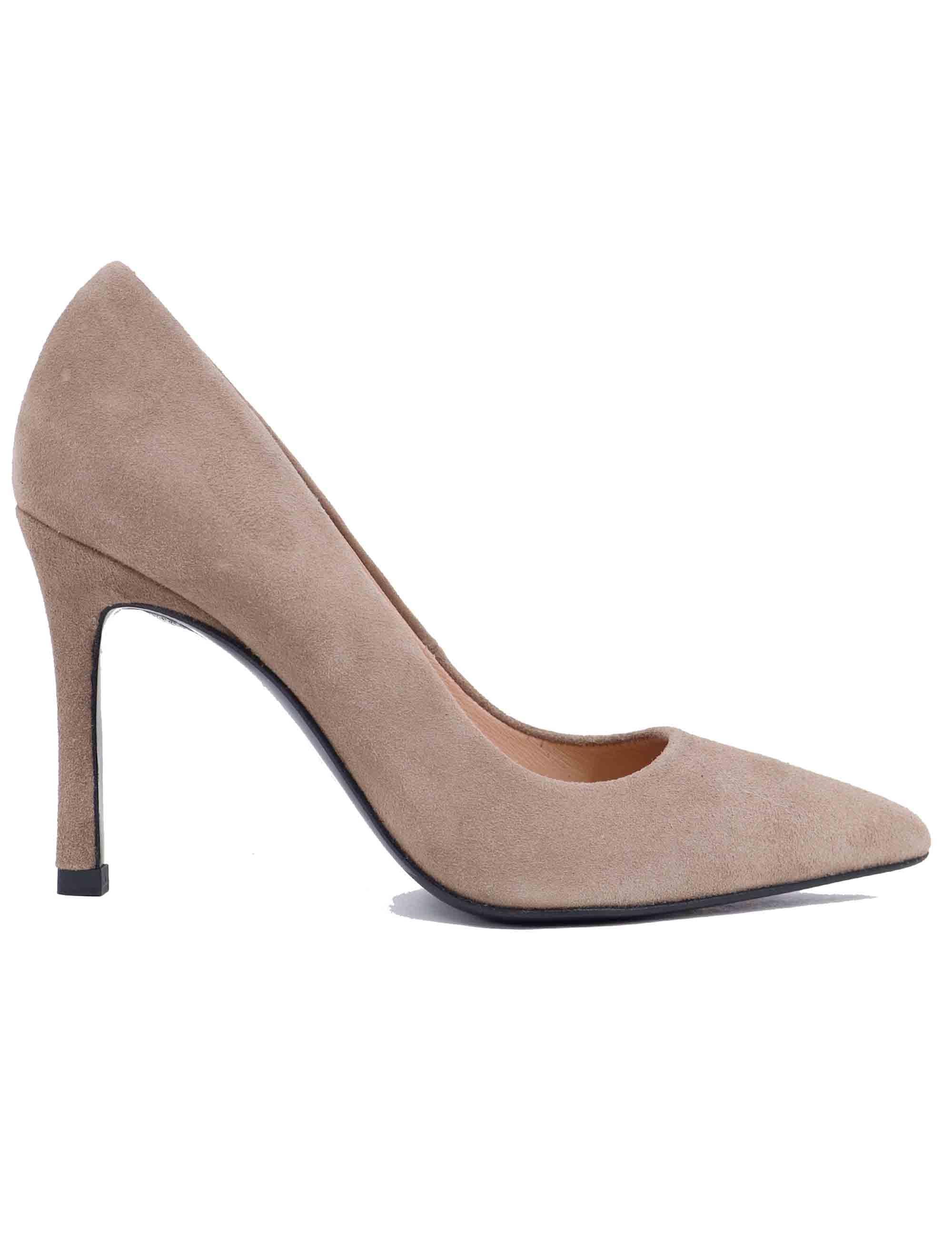 Decollete donna in camoscio taupe tacco alto TOLLER KS TAUPE_19 Unisa 