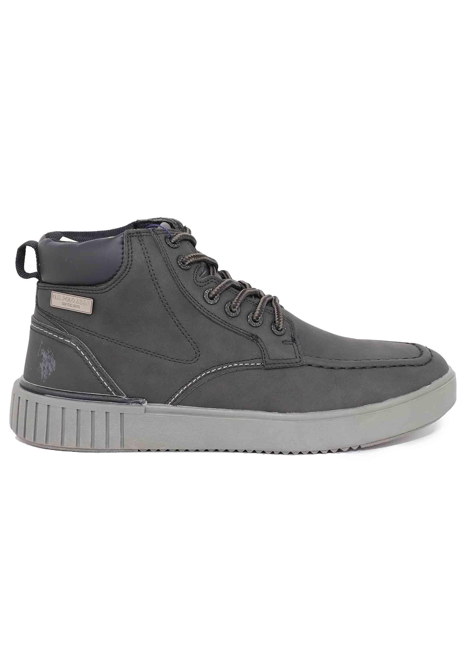 Stivaletti stringati uomo in eco pelle nero PYRO002 BLK U.S. Polo Assn. 