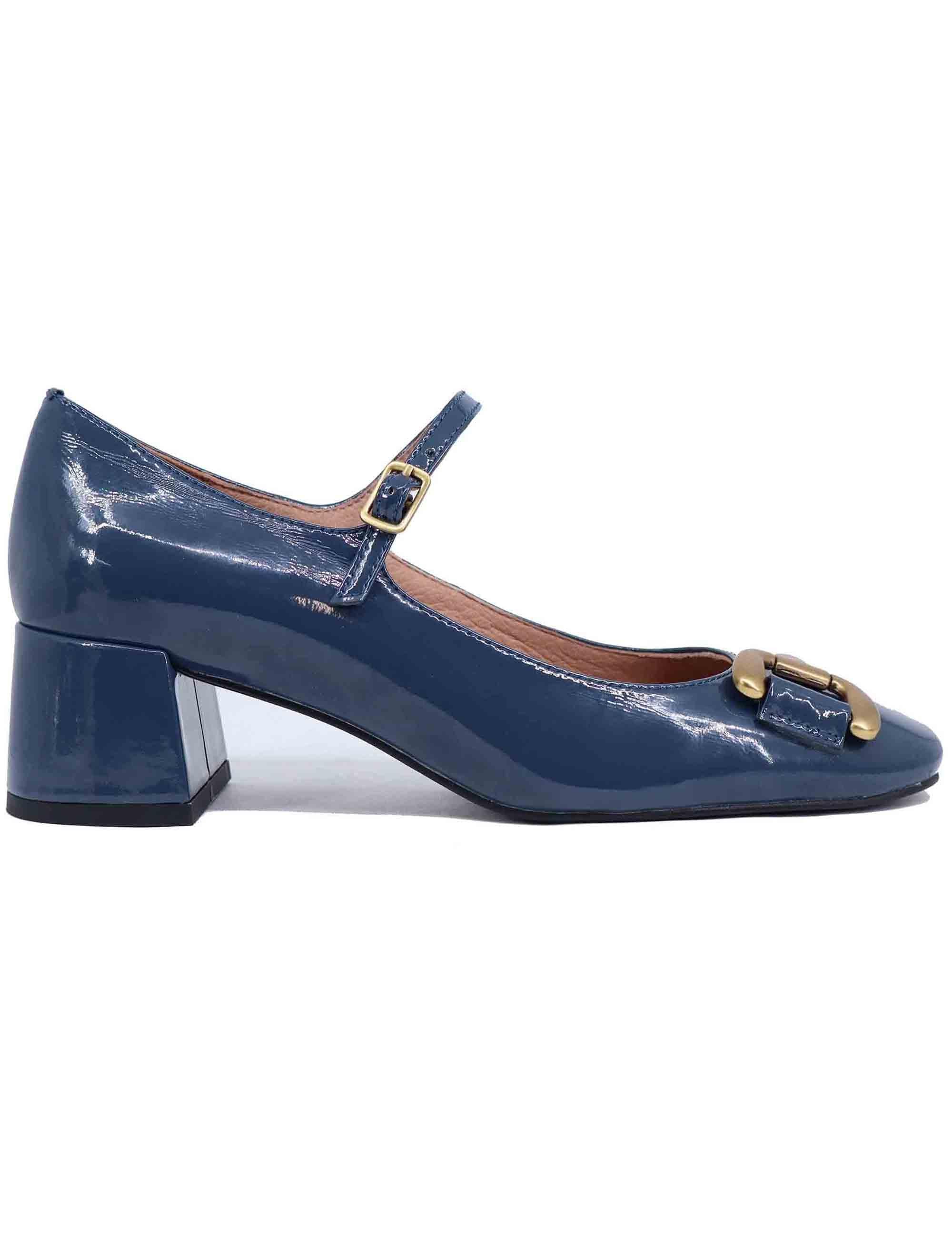 Decollete donna Noa in vernice blu con morsetto oro Donna 575Z20VK 12