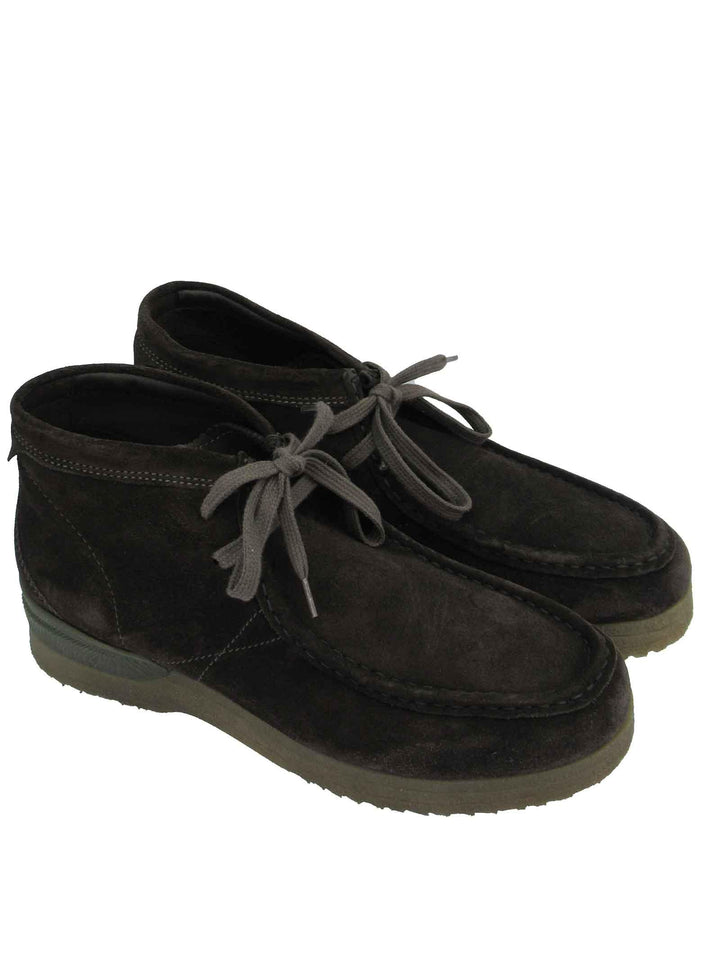 Calzature Uomo Stivaletti Polacchine in Camoscio Fango con Cuciture e Fondo Para JM12040A 021 Jeep 