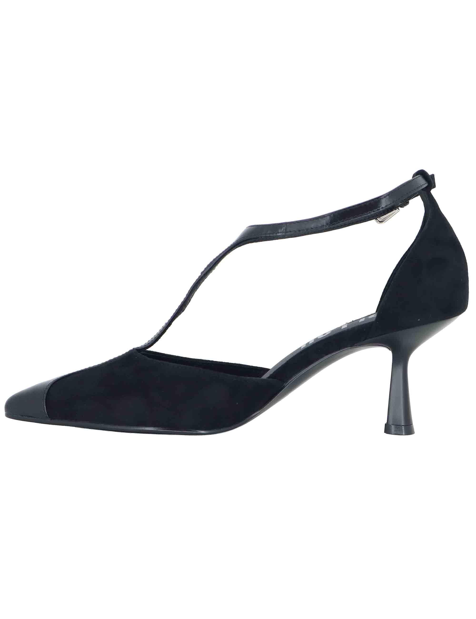 Mary Jane donna in camoscio nero tacco alto e punta a punta 521Z31VK 03 Bibi Lou 