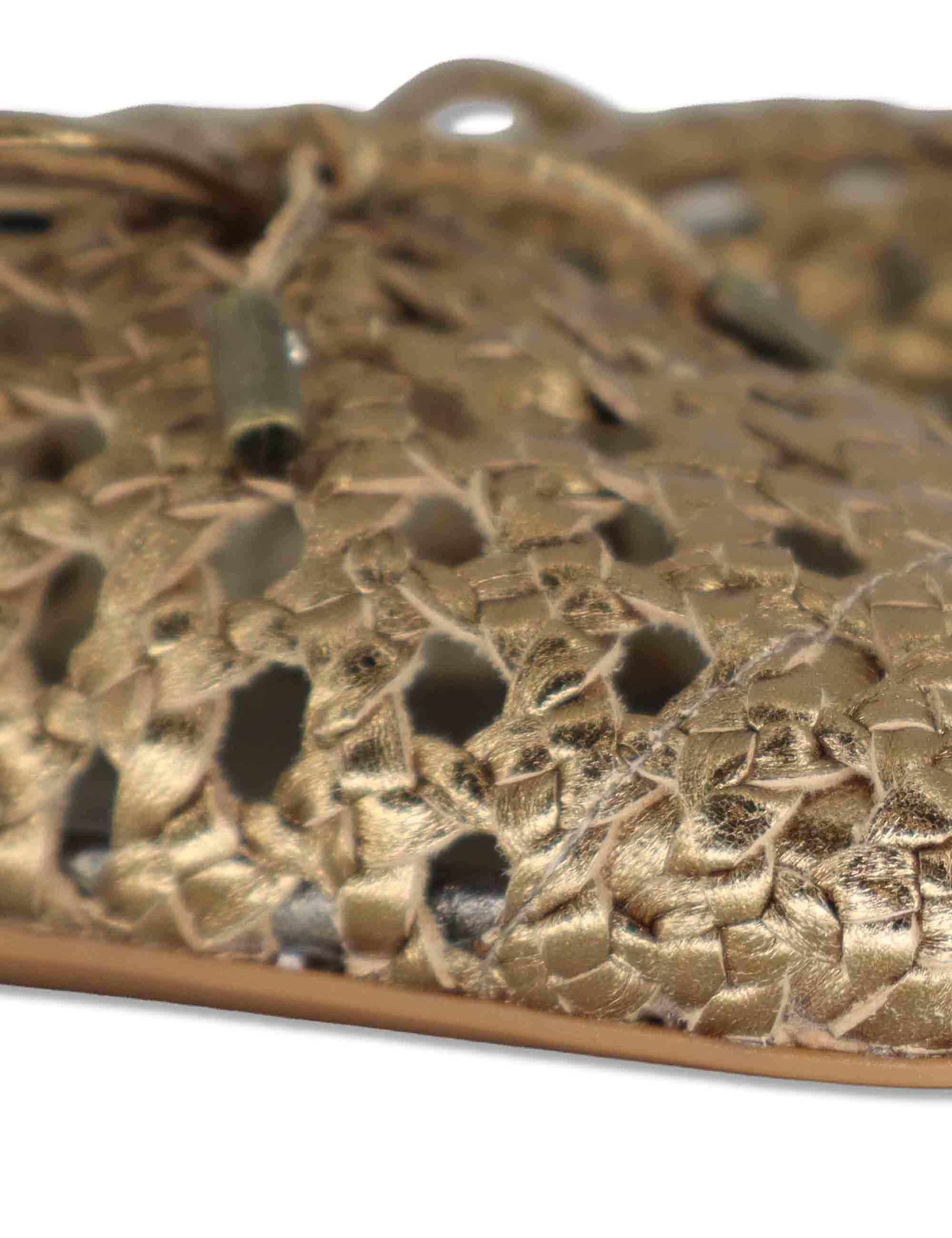 Sabot donna in pelle intrecciata taupe con tacco basso e punta tonda BAELO SHF MUMM Unisa 