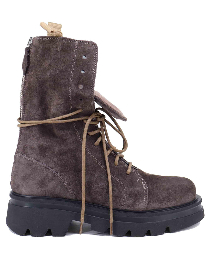 Anfibi donna in camoscio grigio con zip posteriore SCORPIO 023 Patrizia Bonfanti 