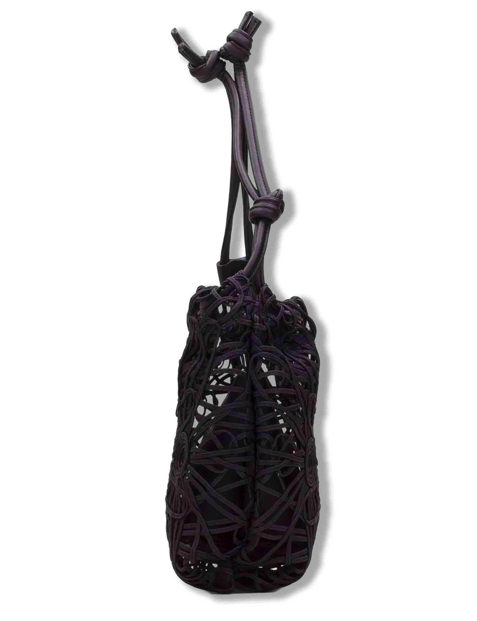 Borse donna con coulisse morbida tessuto tecnico nero con tasca interna BV264728 BLACK Hispanitas 