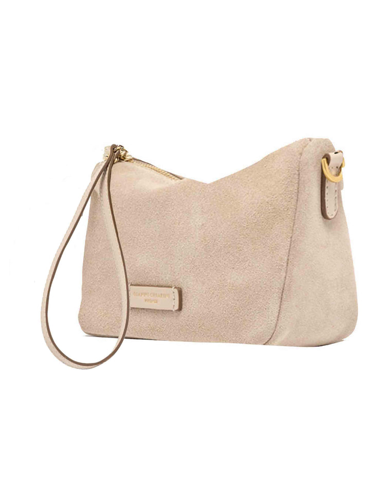 Borse donna Nora Pouch in pelle scamosciata nude con polsiera e tracolla BS10225 CM-PL 9308 Gianni Chiarini 
