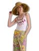 Top Oriental Embroidery in cotone bianco con ricami Donna JP552370669 B3111