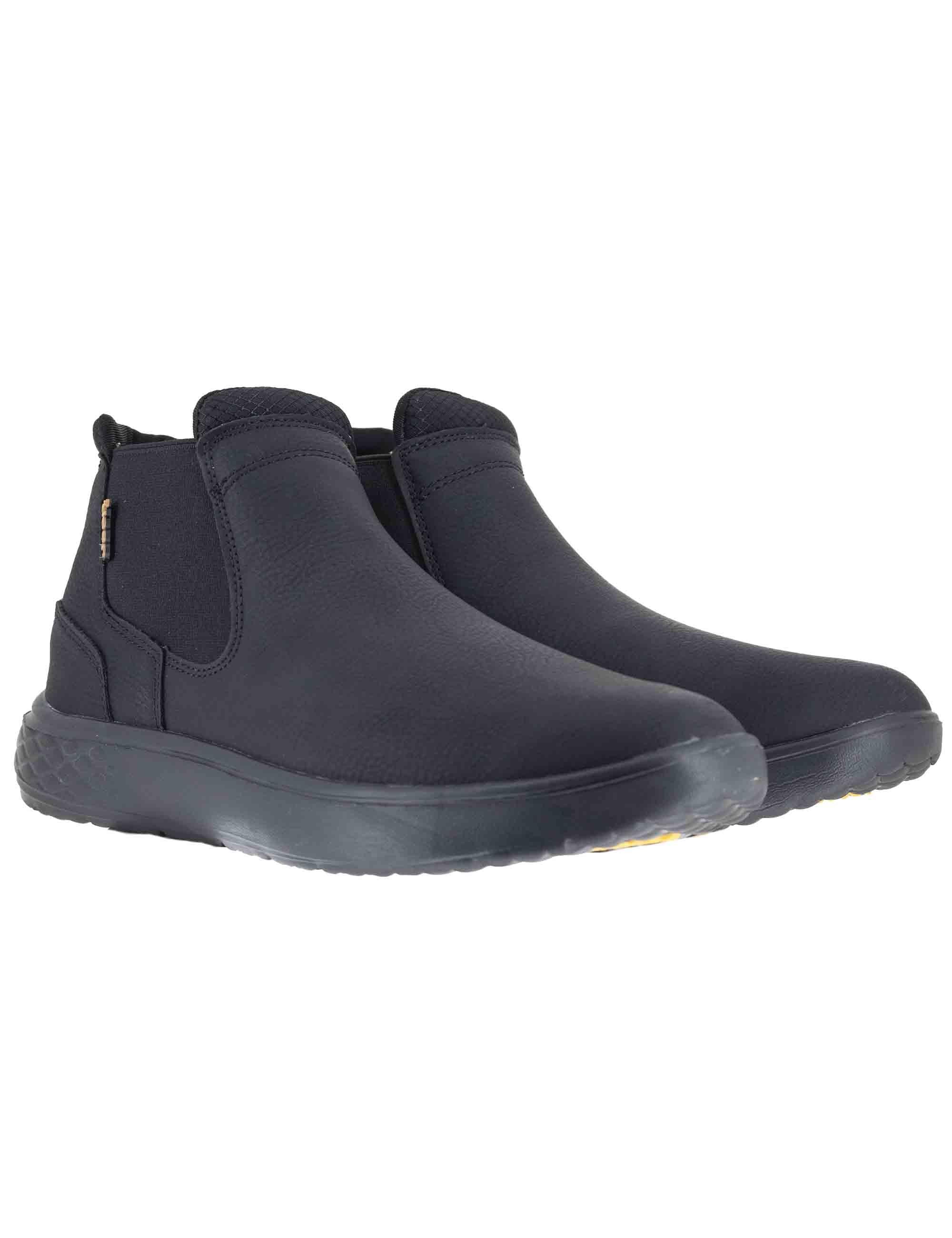 Stivaletti beatles uomo Kobi Chelsea in pelle nera con suola in gomma JM52120A 062 Jeep 