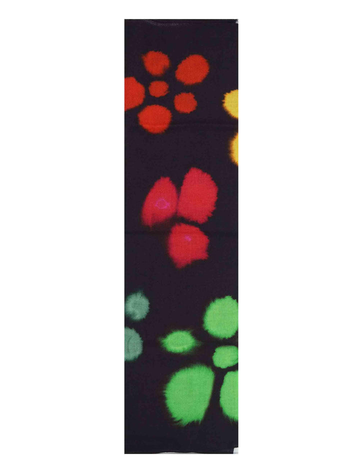 Sciarpe donna in lana nera con fantasie floreali K1289 11986 8 BARBIERI 1945 