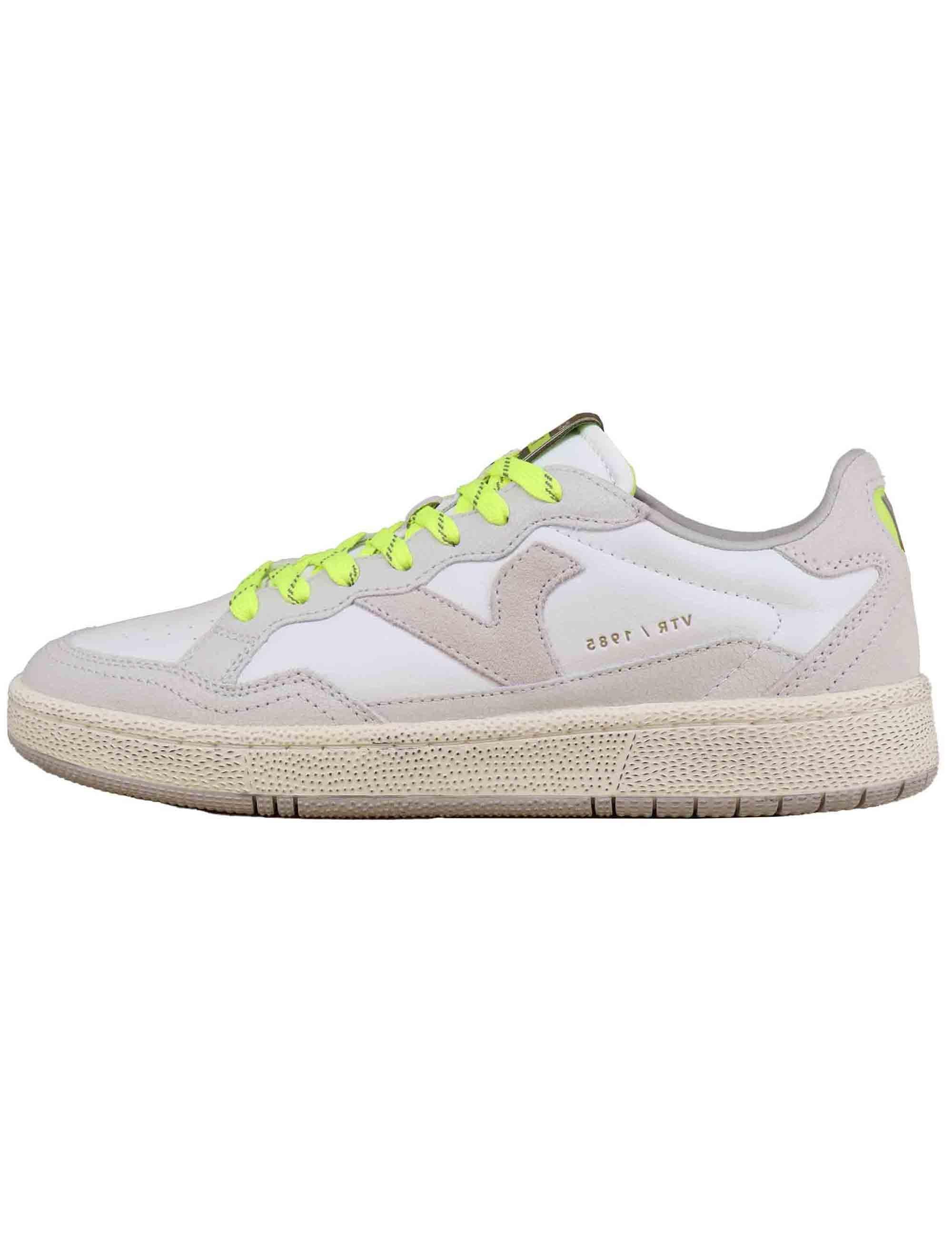 Sneakers uomo in pelle bianca con ripoti in tinta 8806105 Lima Victoria 