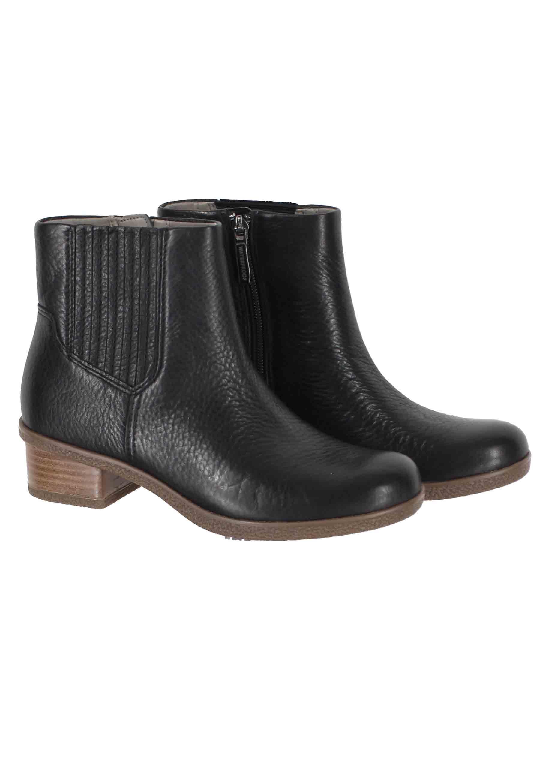 Stivaletti donna whaterproff in pelle nero con suola in gomma DAISIE 293 1472300 Dansko 