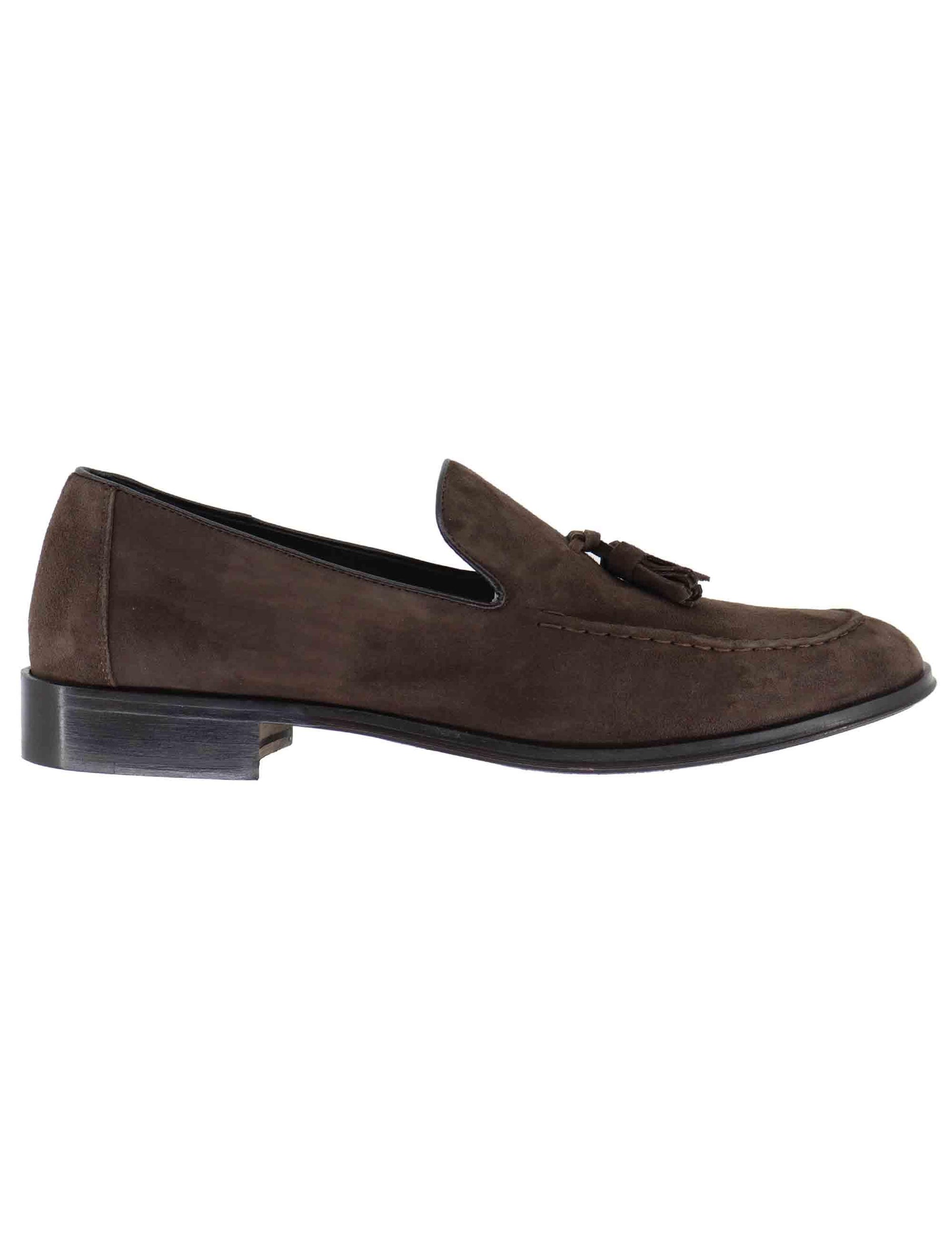 Mocassini uomo in camoscio testa di moro SP6486 014 Spatarella 