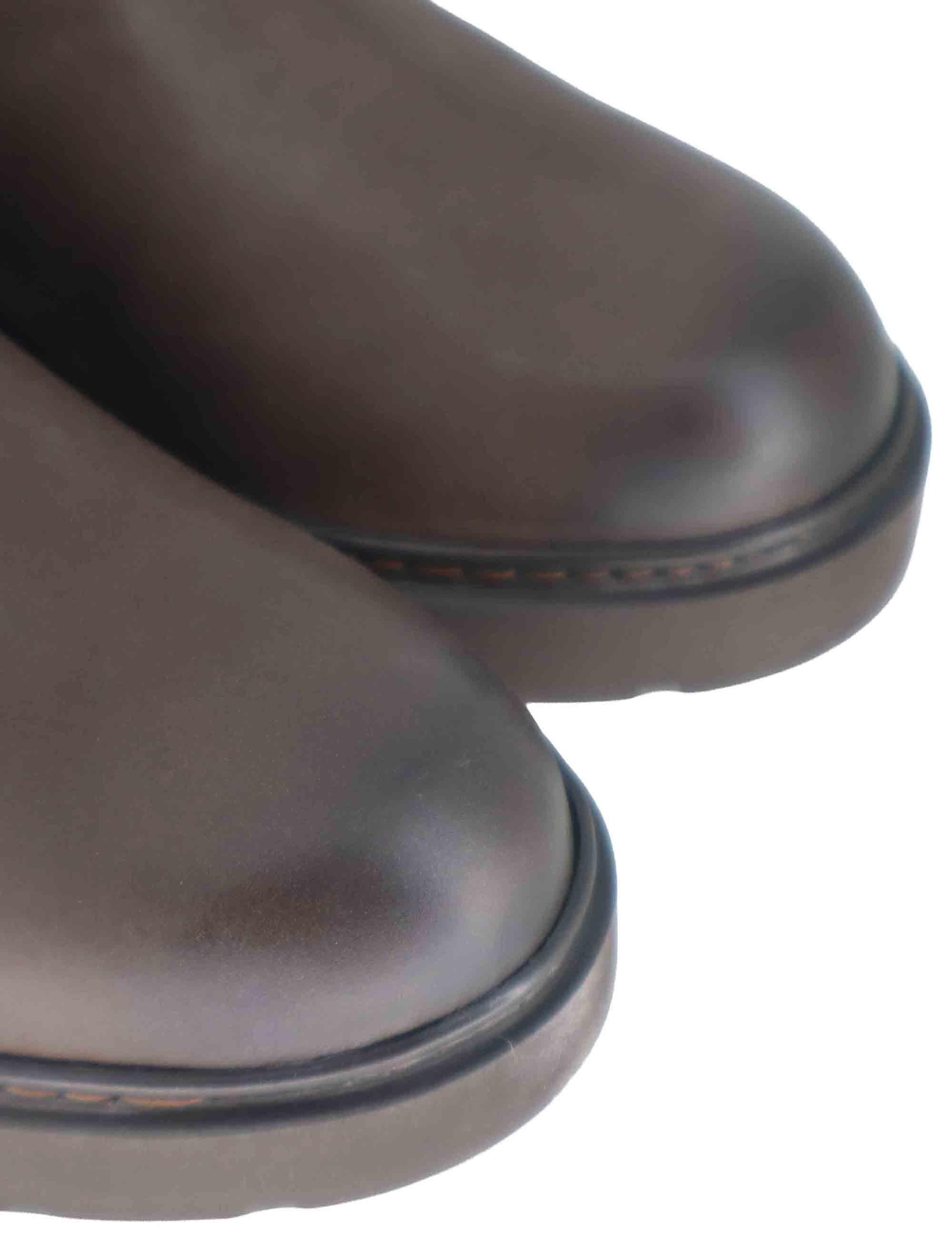 Stivaletti donna in pelle testa di moro con tacco basso JAINE AF WENGUE Unisa 