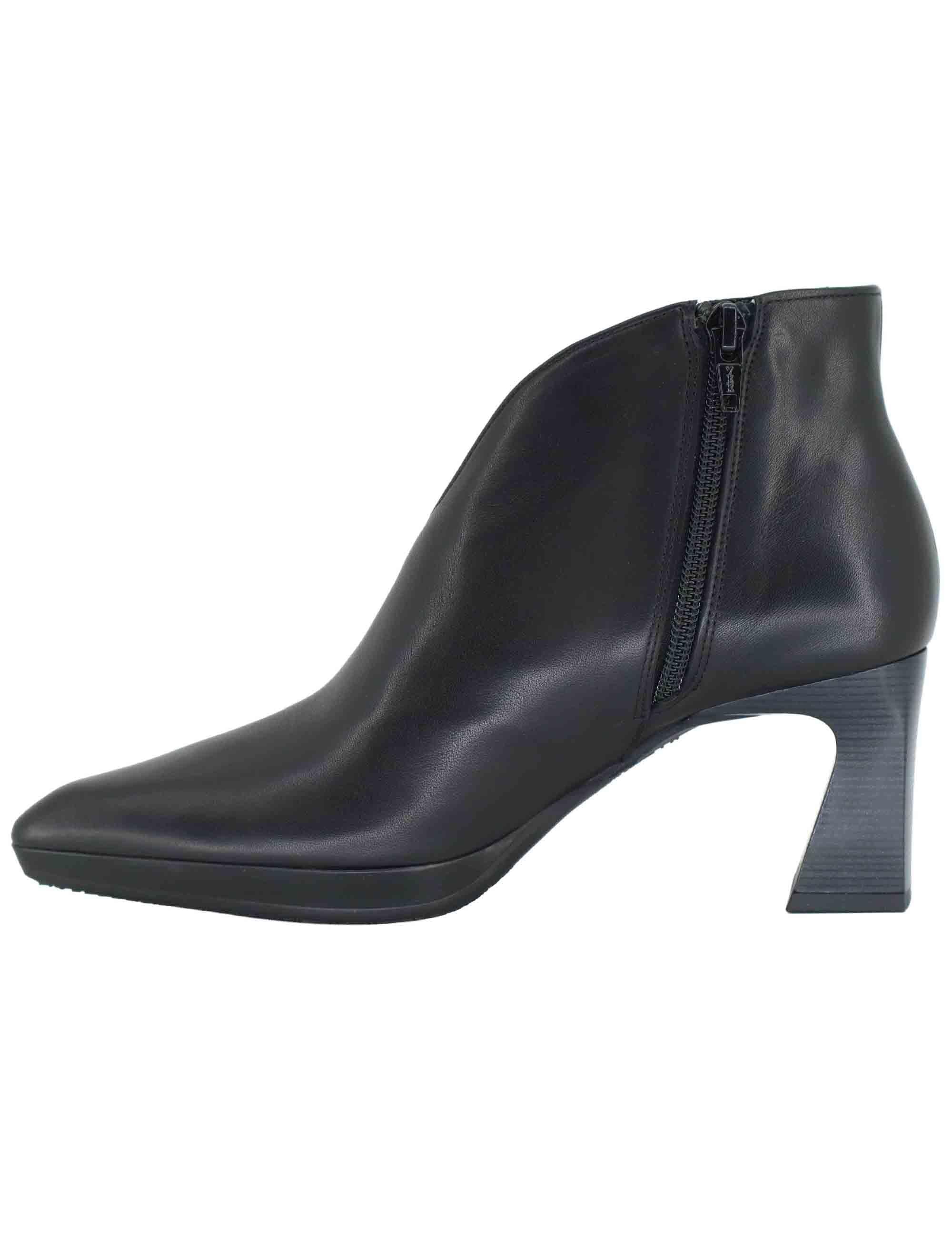 Stivaletti donna in pelle nera con tacco alto HI254270 C006 Hispanitas 